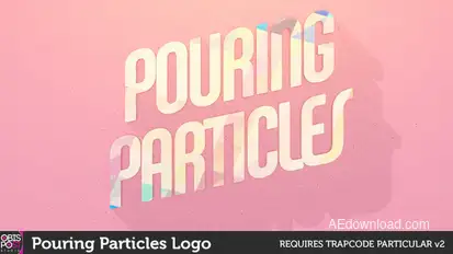 Pouring Particles Logo Stings template preview