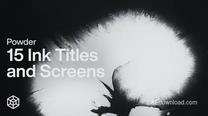 Powder - 15 Ink Titles and Screens Video Displays template preview