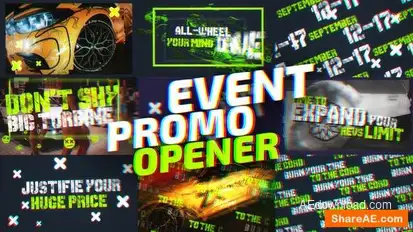 Powerful Grunge Event Promo Openers template preview