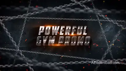 Powerful Gym Promo Video Displays template preview