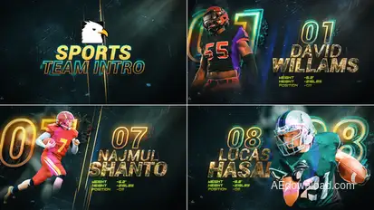 Powerful Sports team Player Promo || Player Profiles broadcast-packages template preview