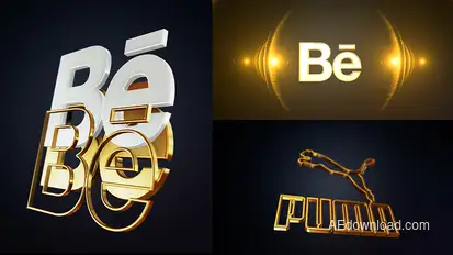 Premium 3D Gold Intro Logo Stings template preview