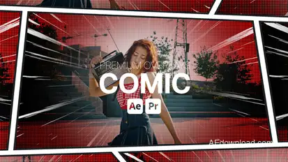 Premium Overlays Comic Elements template preview