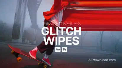 Premium Overlays Glitch Wipes Elements template preview