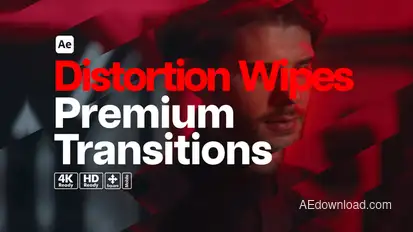 Premium Transitions Distortion Wipes Elements template preview