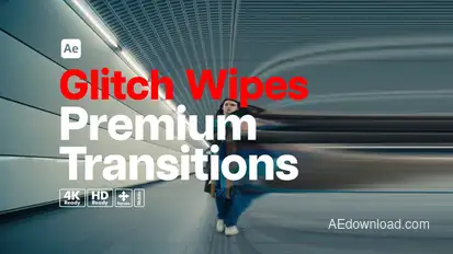 Premium Transitions Glitch Wipes Elements template preview