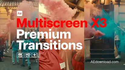 Premium Transitions Multiscreen X3 Elements template preview
