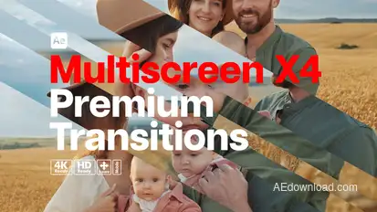 Premium Transitions Multiscreen X4 Elements template preview