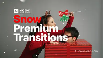 Premium Transitions Snow Elements template preview