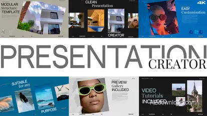 Presentation Creator Video Displays template preview
