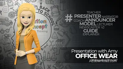 Presentation With Amy: Office Wear Product Promo template preview