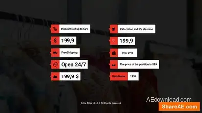 Videohive Price Titles | AE Titles template preview