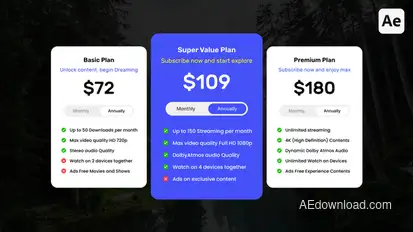 Pricing and Plans Elements template preview