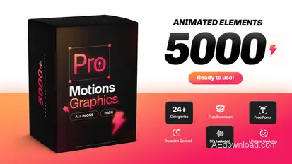 Pro Motion Graphics Pack Video Displays template preview