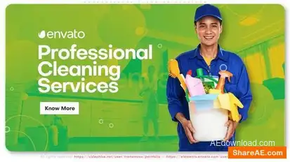 Professional Cleaning Services Promo Openers template preview