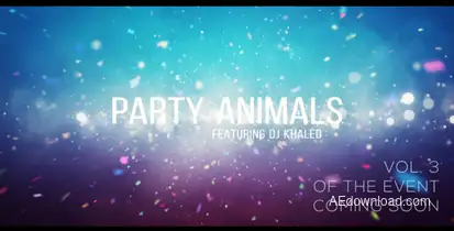 Project Party Animals 3 Video Displays template preview