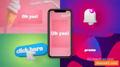 Rhythm Inspiration Promo Message – Fast-Paced 3D Slideshow with Bouncy Text & Social Formats Openers template preview