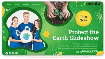 Protect the Earth Warning Slideshow Openers template preview