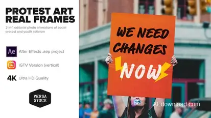 Protest Art Real Frames Video Displays template preview