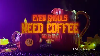 Pumpkin Spiced Halloween Coffee Promo Product Promo template preview