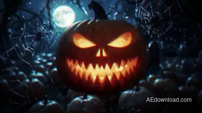 Pumpkin Terror Reveal Logo Stings template preview