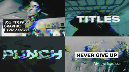 Punch Glitch Titles | After Effects Titles template preview