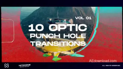 Punch Hole Optic Transitions Vol. 01 Elements template preview