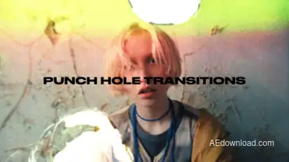 Punch Hole Transitions Elements template preview