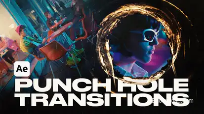 Punch Hole Transitions For  After Effects Elements template preview