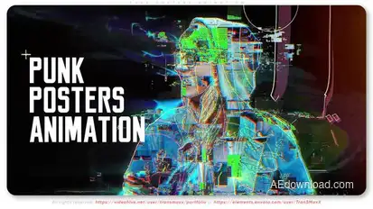 Punk Posters Animation Titles template preview