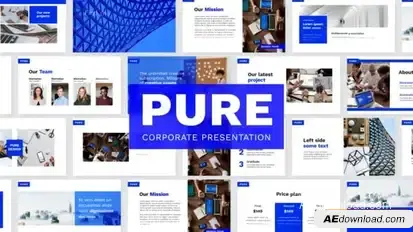 Pure | Corporate Presentation Slides Openers template preview