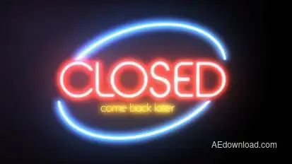 Pure Glow Neon Logo Intro Logo Stings template preview