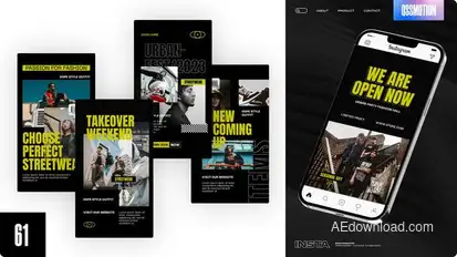 Puzzle Urban Stories Video Displays template preview