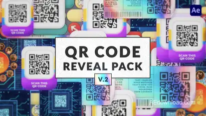 QR Code Reveal Pack 2 Elements template preview