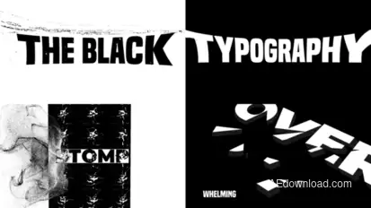 Quake The Black Typography for After Effects Titles template preview