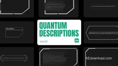 Quantum Descriptions 01 for After Effects Titles template preview