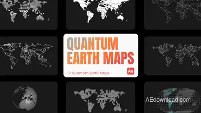 Quantum Earth Maps for After Effects Elements template preview