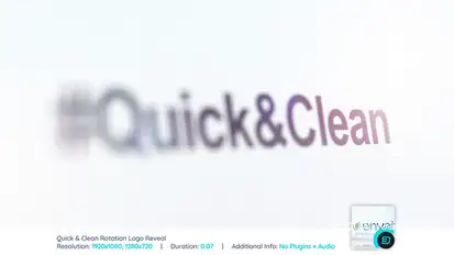 Quick & Clean Rotation Logo Reveal Logo Stings template preview