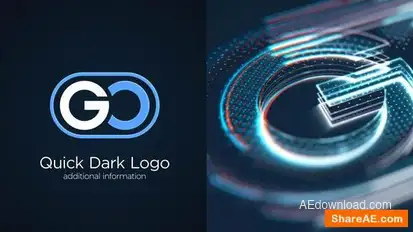 Quick Dark 3D Logo Reveal Logo Stings template preview