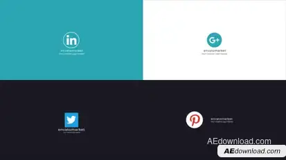 Quick Flat Logo 4 in 1 Logo Stings template preview