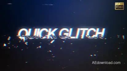 Quick Glitch Logo Stings template preview
