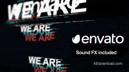 Quick Glitch Logo Reveal Logo Stings template preview