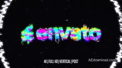 Quick Glitch Reveal Logo Stings template preview