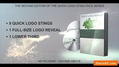 Videohive Quick Logo Sting Pack 02: Corporate Particles Logo Stings template preview