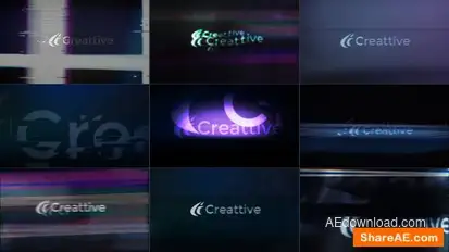 Videohive Quick Logo Sting Pack 08: Glitch & Distortion Logo Stings template preview