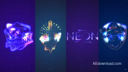 Quick Neon Logo Reveal Logo Stings template preview