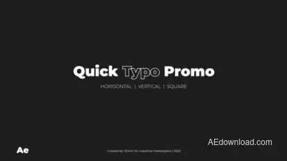 Quick Typography Promo Video Displays template preview