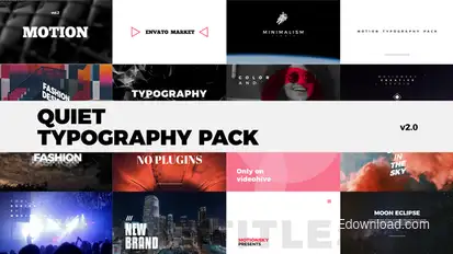 Quiet Typography Pack Titles template preview