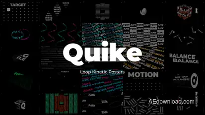 Quike - Loop Kinetic Posters Video Displays template preview