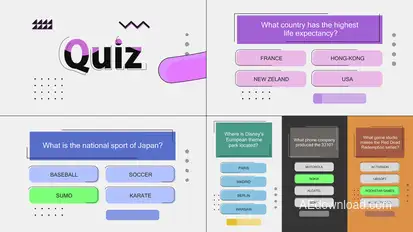 Quiz Break Elements template preview